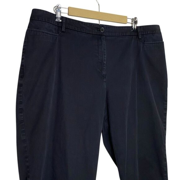 Talbots Pants Womens 20W Black Perfect Skimmer Cropped Capri Plus Minimalist - Picture 4 of 9